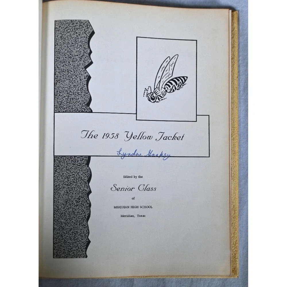 Meridian Texas School Yellow Jacket 1958 Yearbook